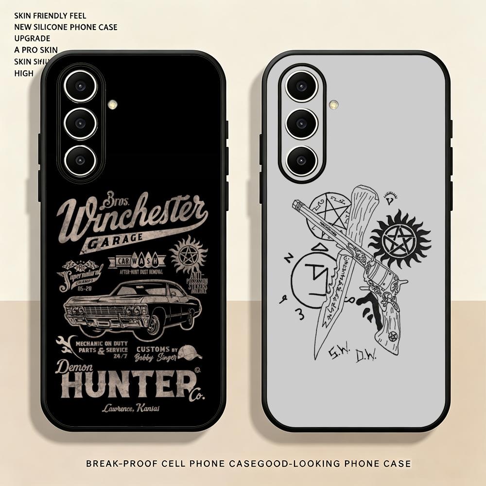 Phone Accessories Samsung - Coque de téléphone Supernatural, noire, souple,