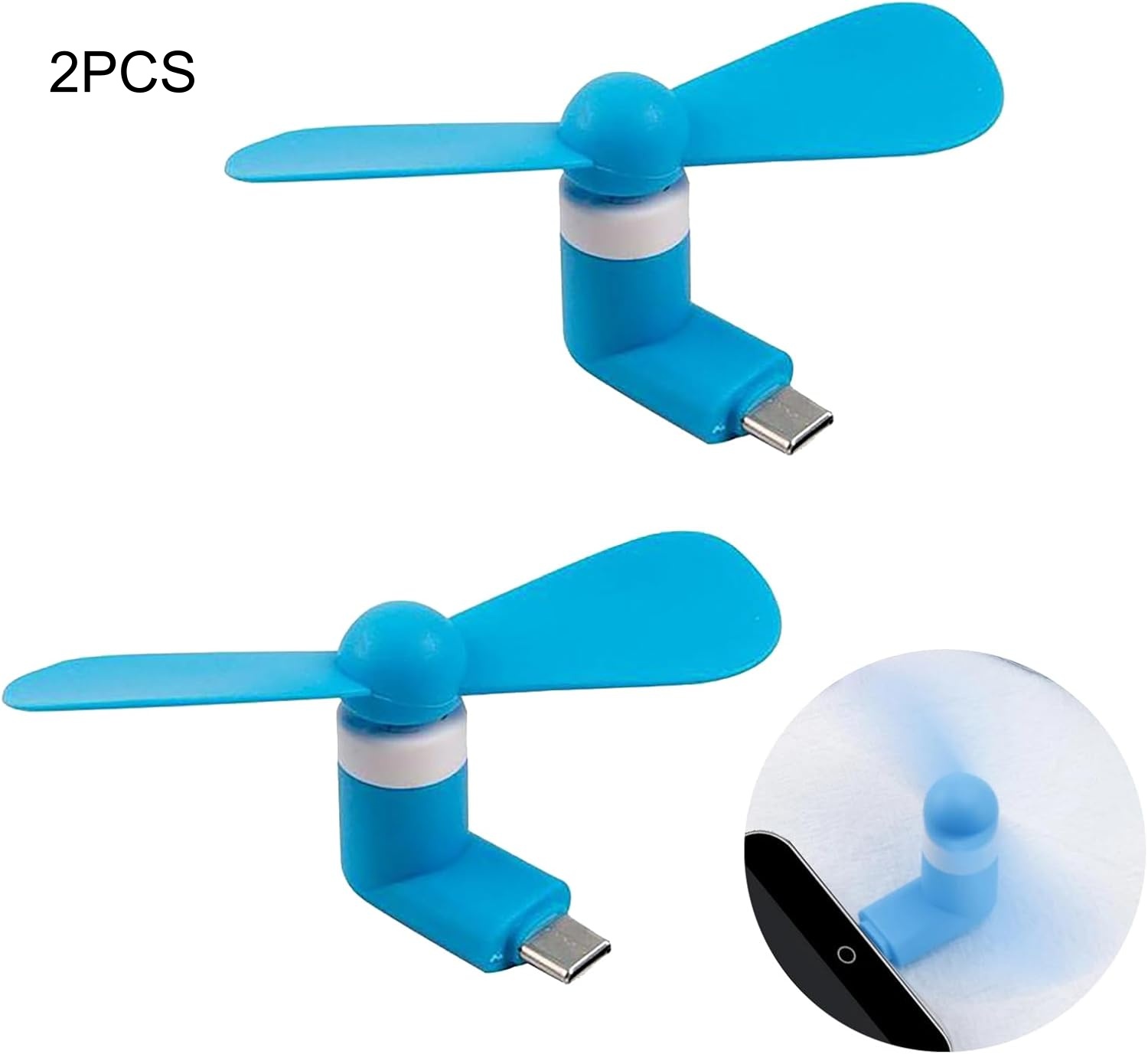 Phone Cooling Fan - 2 mini-ventilateurs portables USB-C pour téléphone