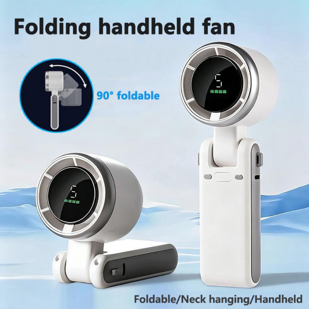 Phone Cooling Fan - Mini ventilateur portable pliable/suspendu au cou/à