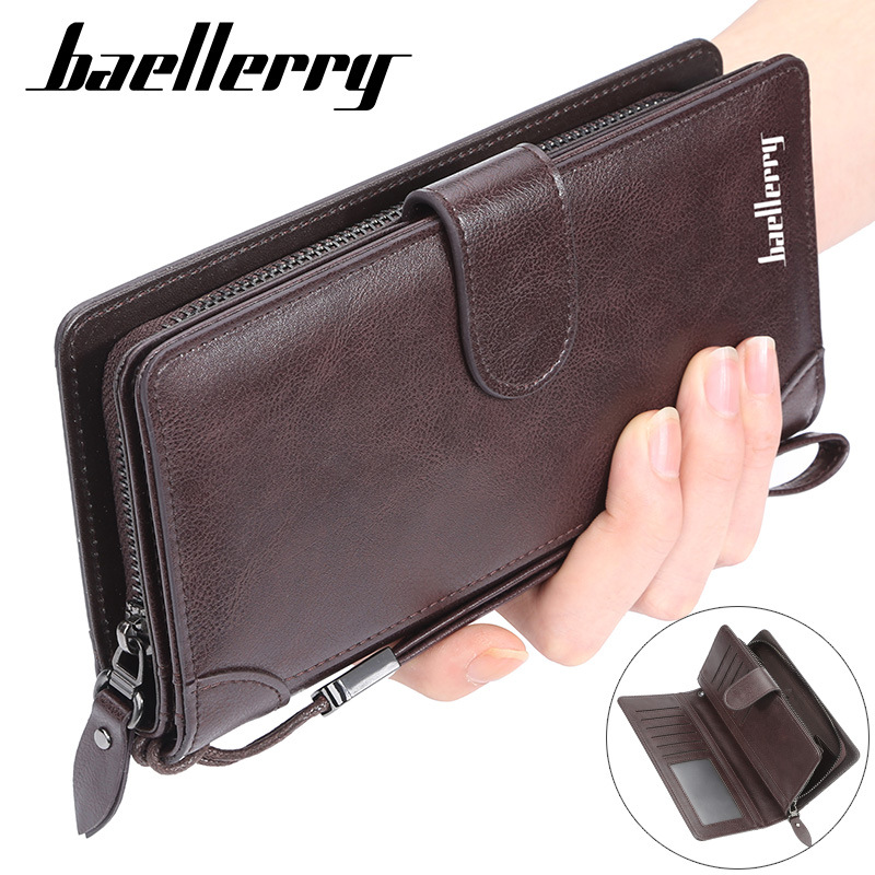 Phone Accessories Men - Portefeuille multifonctionnel en cuir PU pour