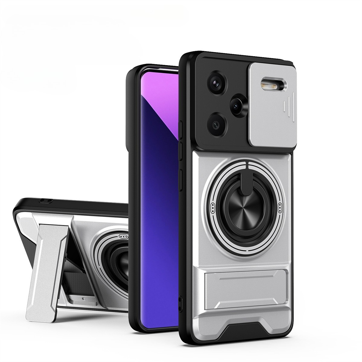 Phone Accessories Ring - Coque de téléphone avec objectif coulissant