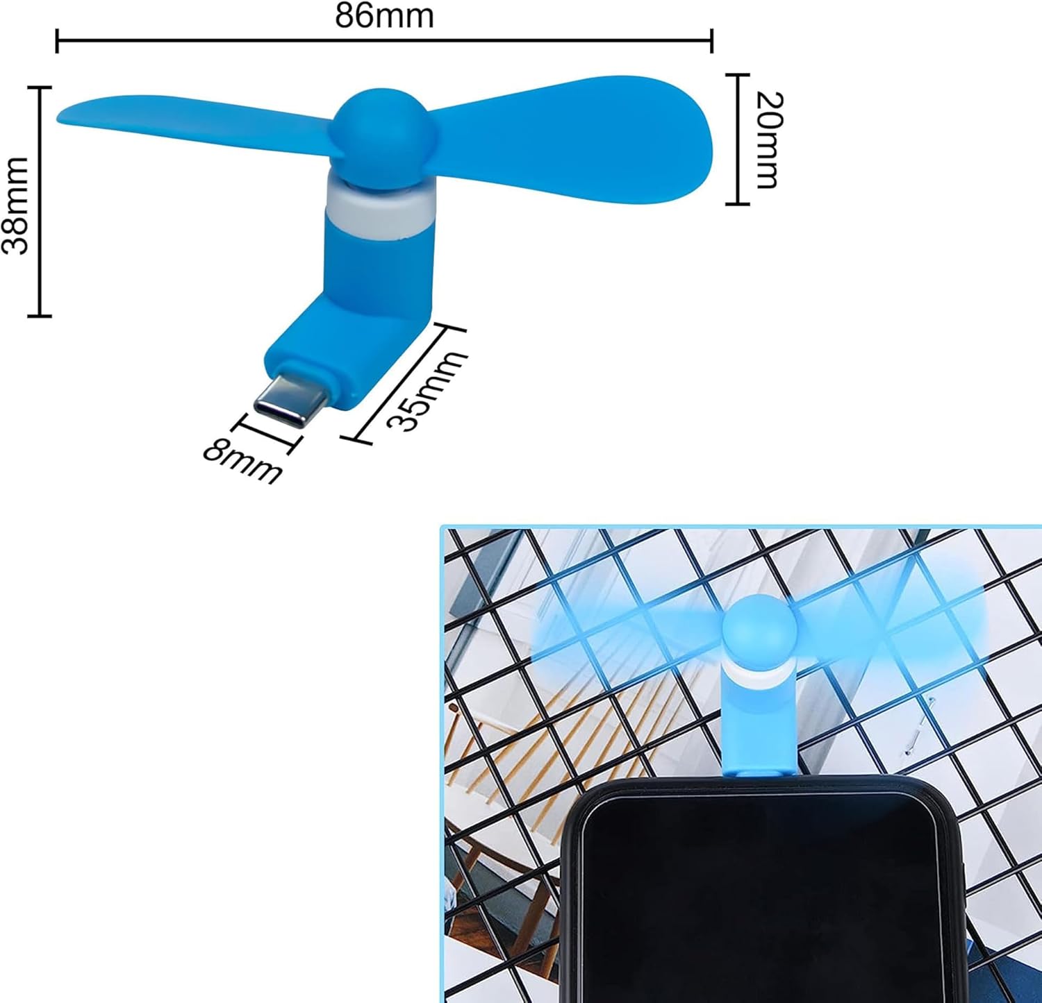 2 mini-ventilateurs portables  - Phone Cooling Fan avis et prix