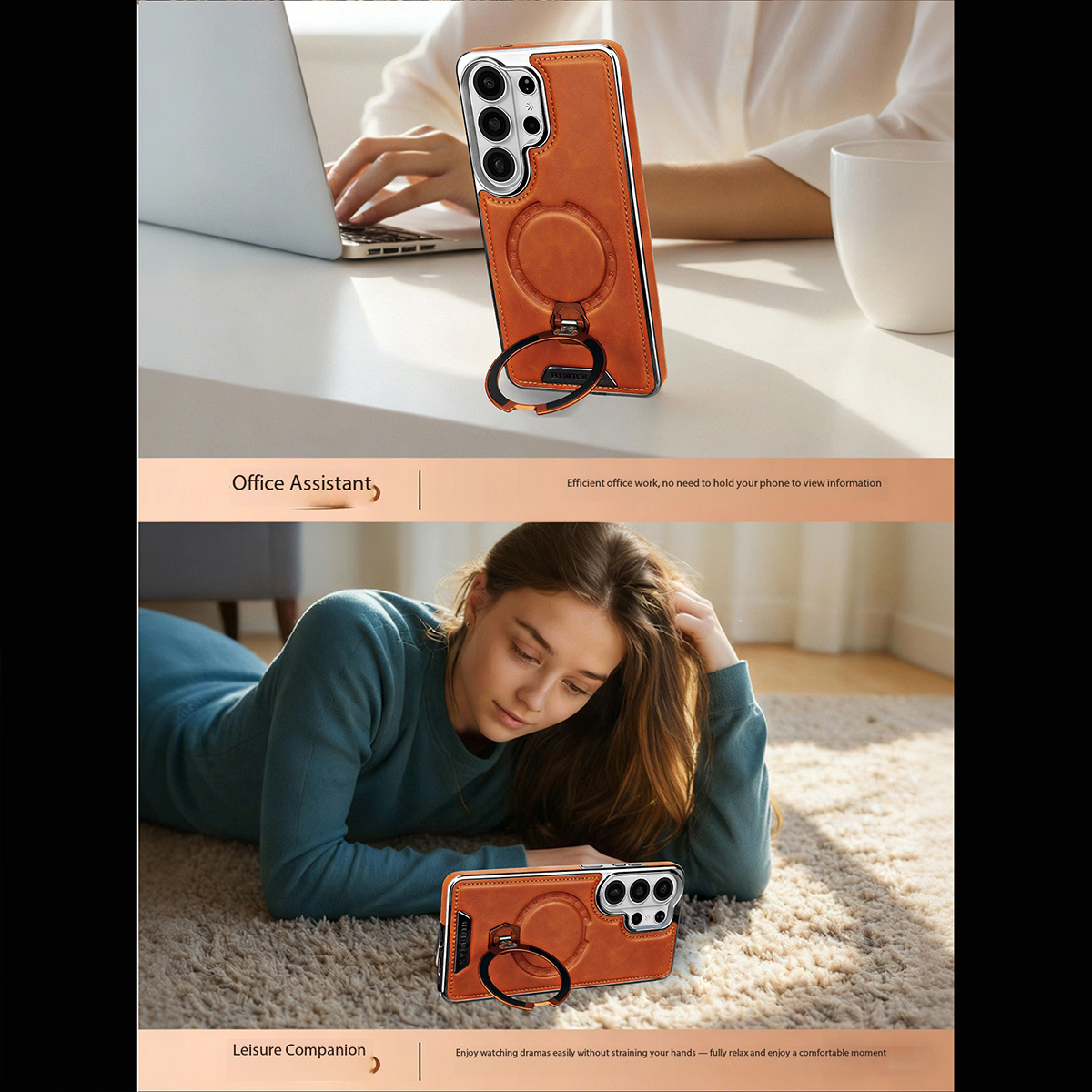 Étui de téléphone en cuir PU p - Phone Accessories Ring avis et prix