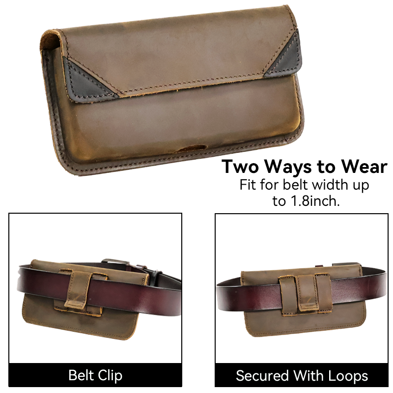 Sac banane en cuir véritable p - Phone Accessories Men avis et prix