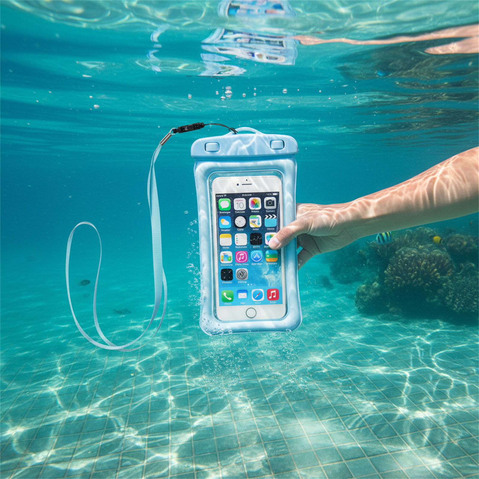 Sac de téléphone étanche bleu  - Phone Accessories Men avis et prix
