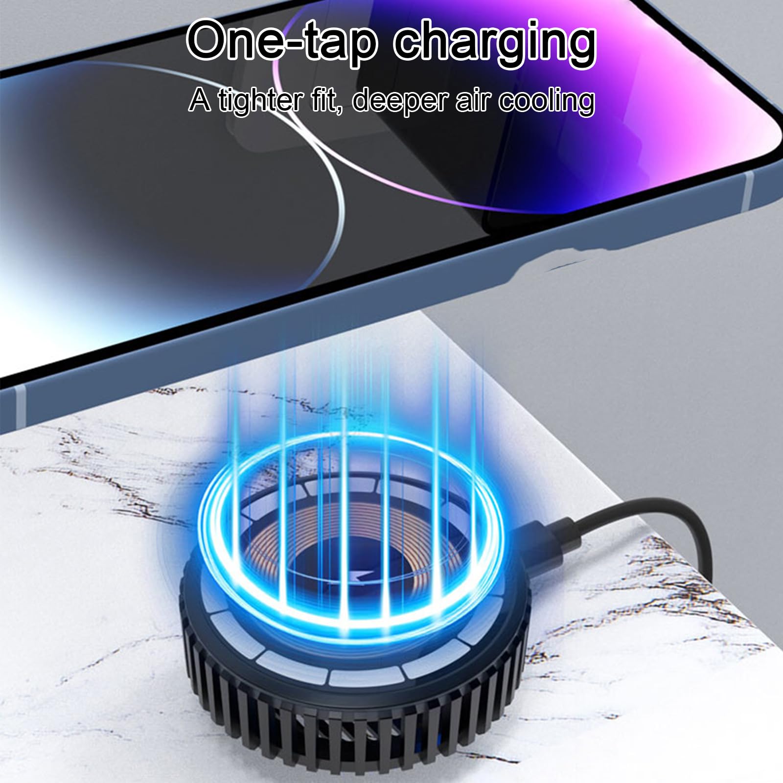Chargeur sans fil 15W avec ven - Phone Cooling Fan avis et prix